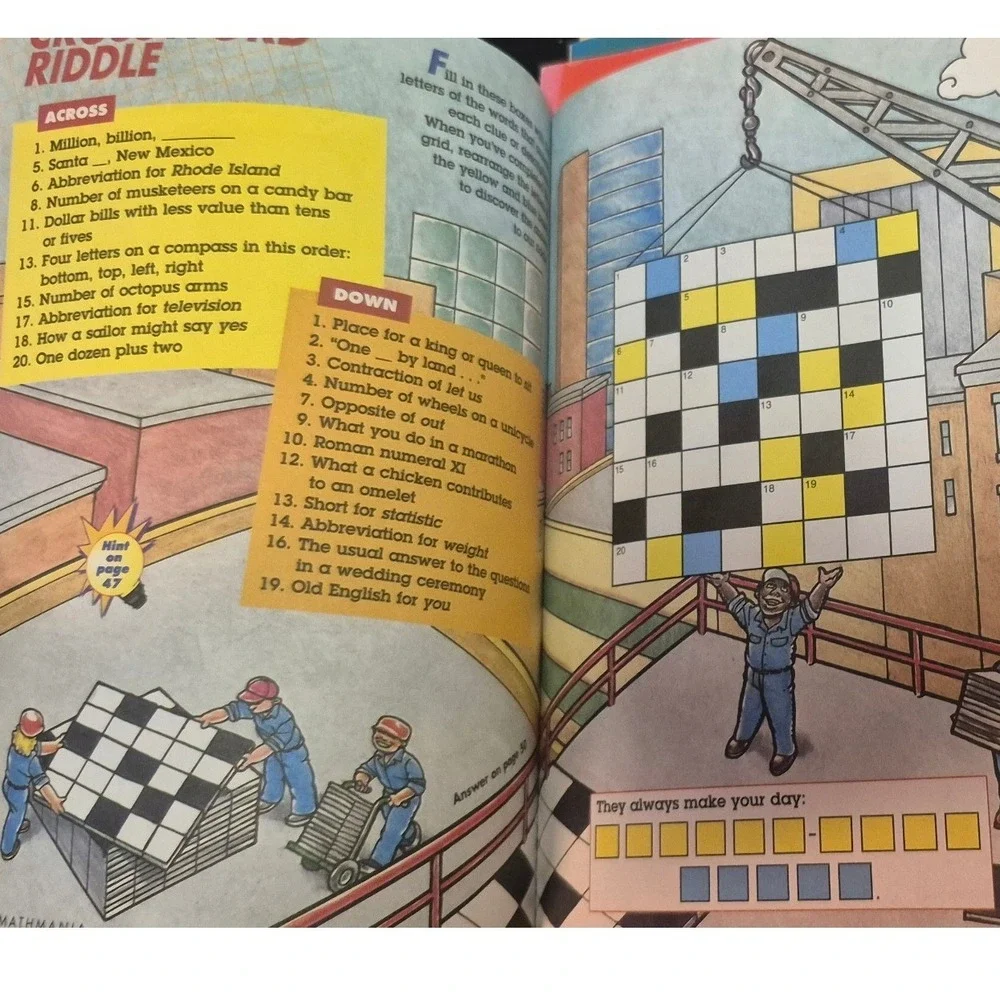 Highlights Puzzlemania Mathmania Activity Books Lot of 6 Educational Puzzles